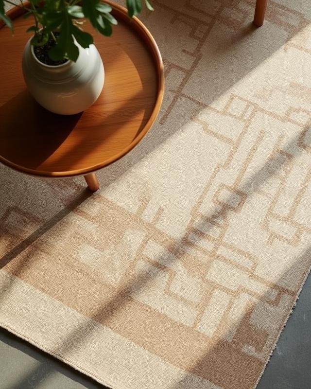 Hand-woven rug in a London apartment