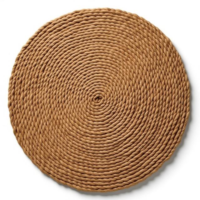 Natural braided jute rug